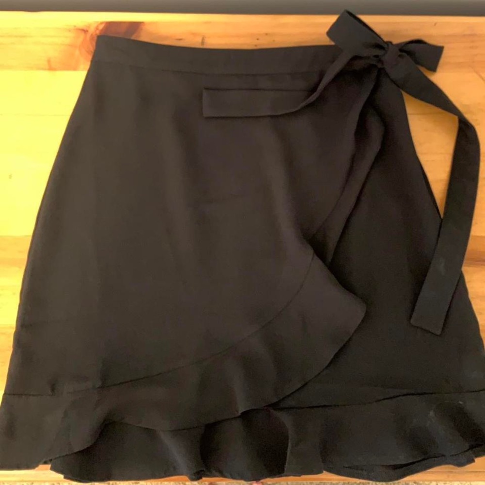 Black Wrap Skirt
